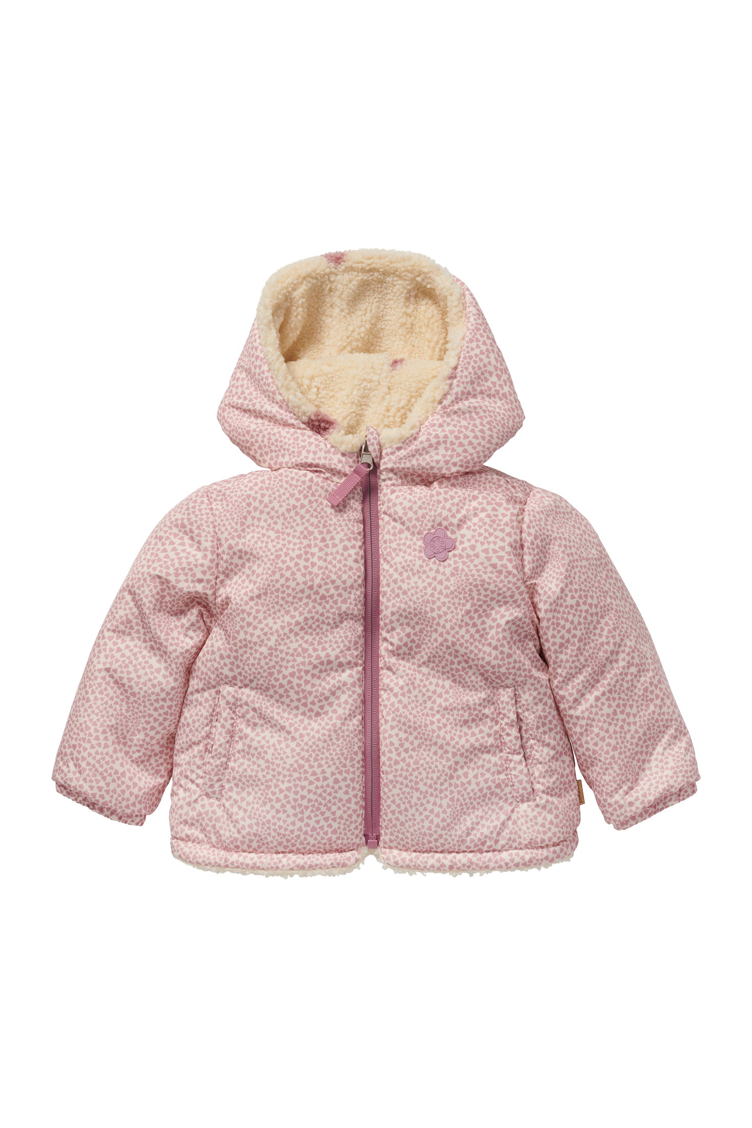 Noppies G Jacket Maplegrove reversible - Red voorzijde kant 2