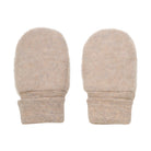 Huttelihut Mittens Wool Fleece  2-layer - Camel Melange Achterzijde