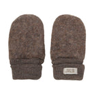 Huttelihut Mittens Wool Fleece  2-layer - Brown Melange Voorzijde