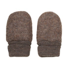 Huttelihut Mittens Wool Fleece  2-layer - Brown Melange Achterzijde