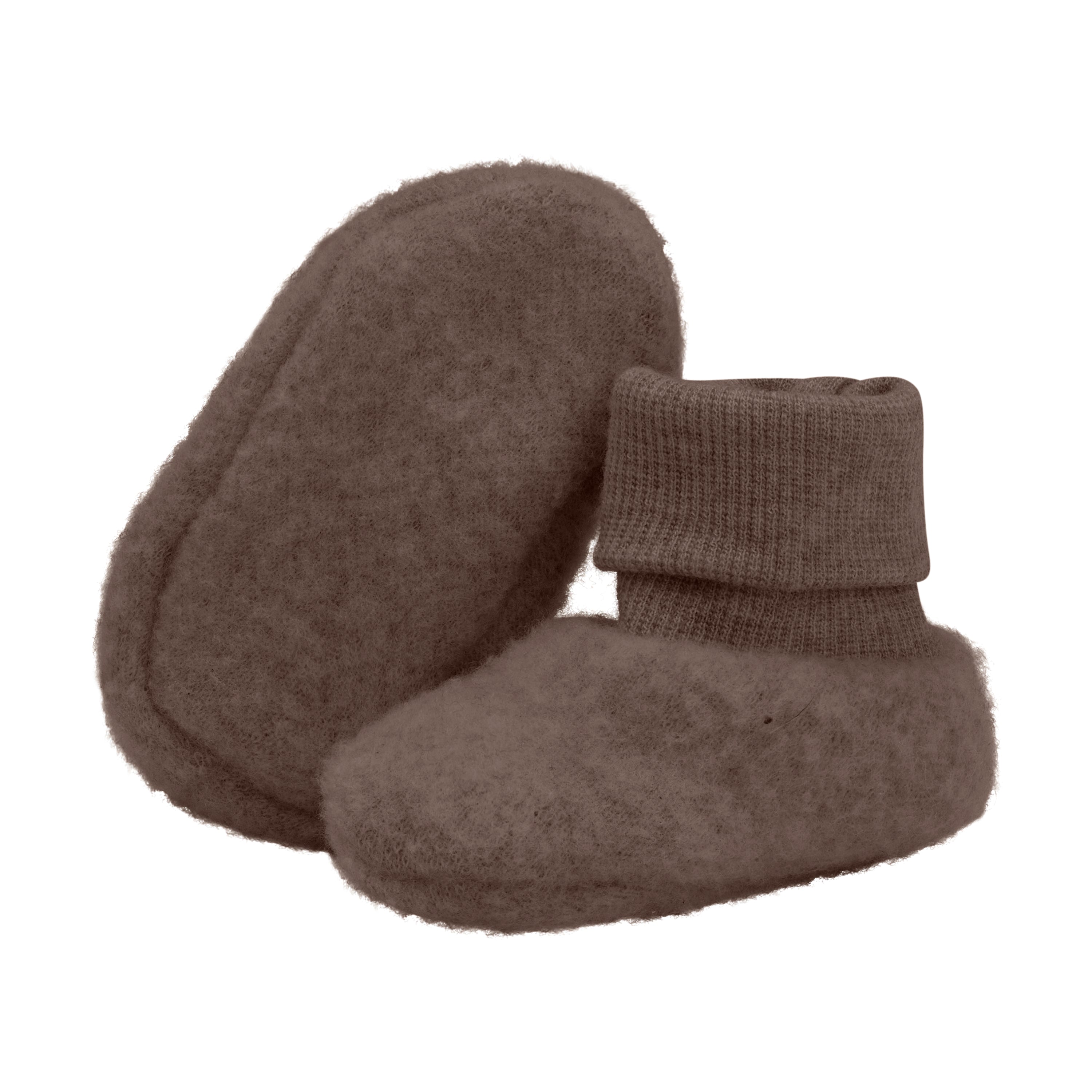 Huttelihut Footies Wool Fleece 2-layer - Brown Melange