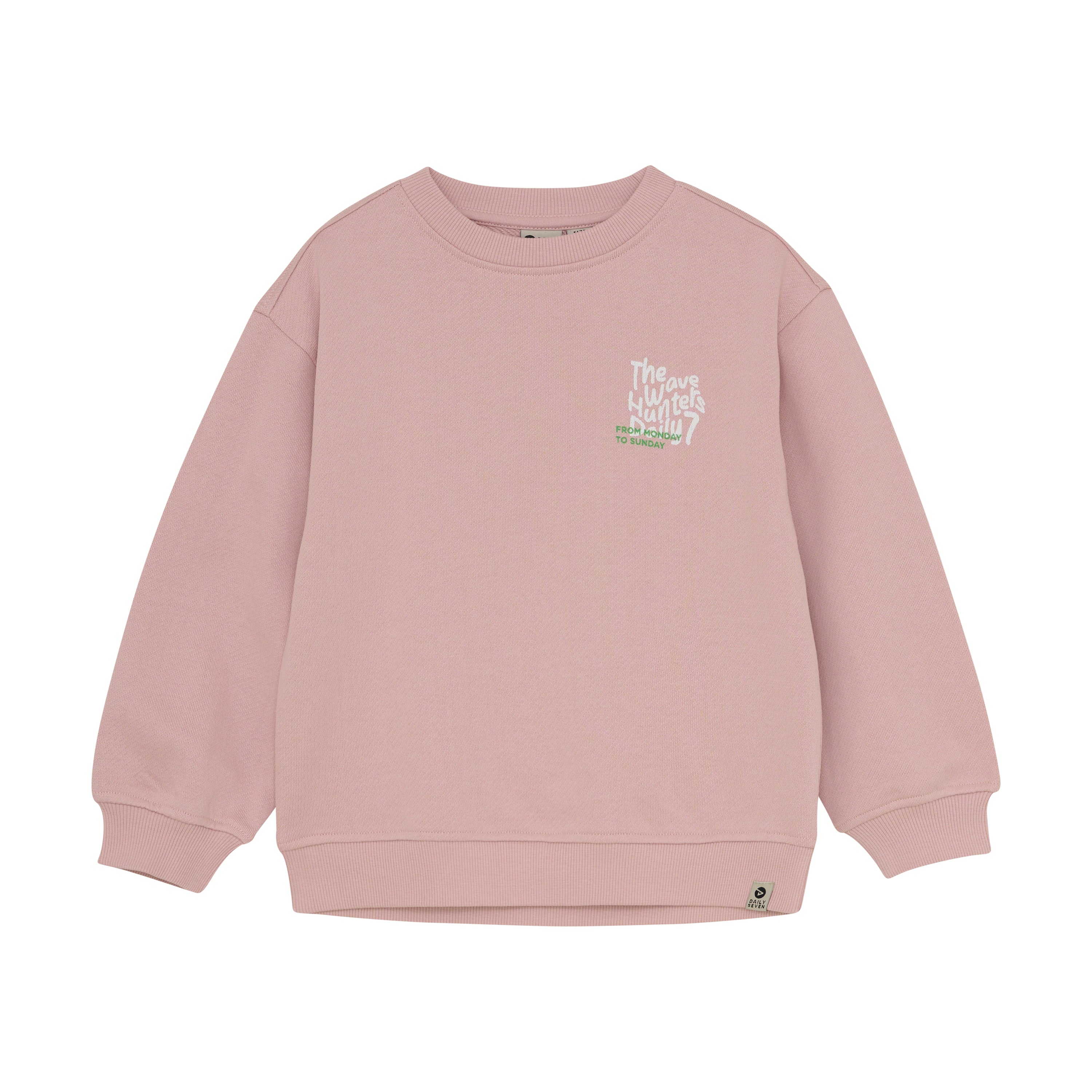 Daily7 Sweater Oversized Backprint - Pale Mauve voorzijde