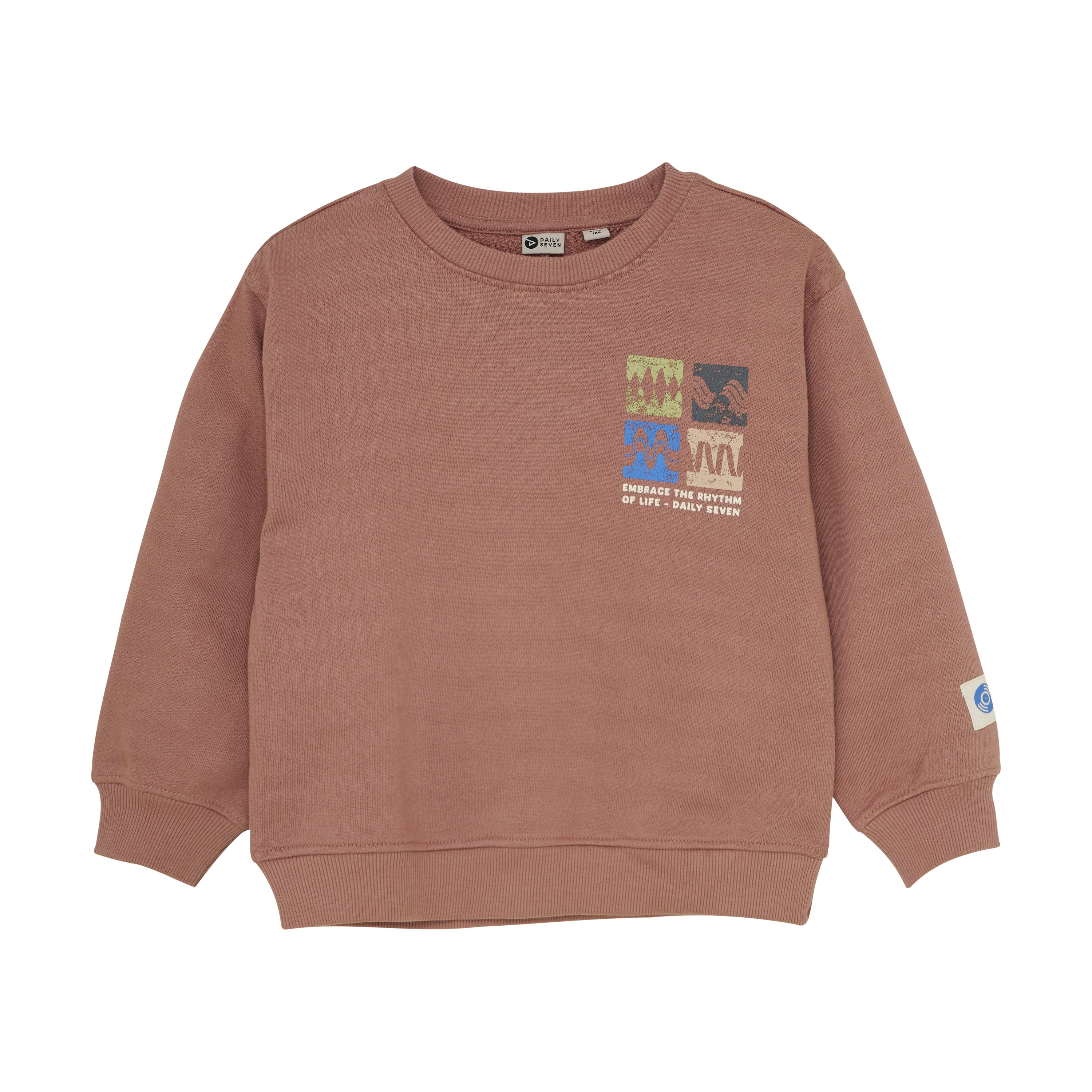 DAILY7 Oversized Sweater Artwork - Burlwood voorzijde