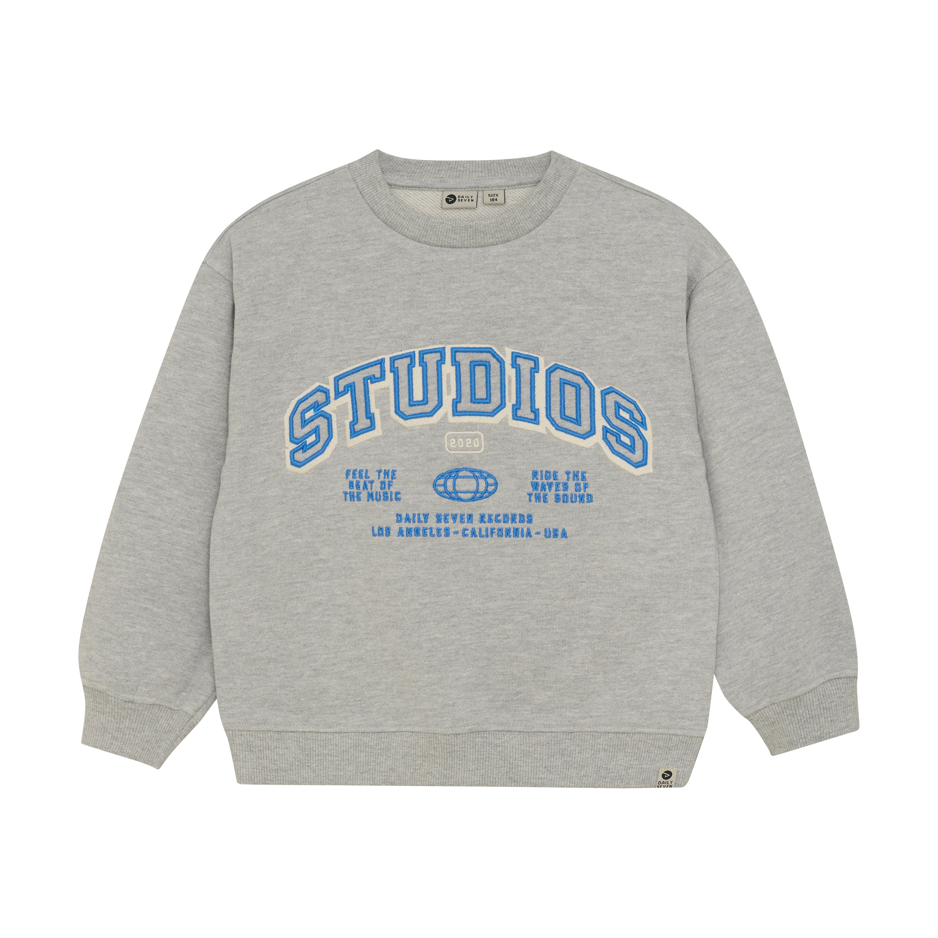 DAILY7 Oversized Sweater Artwork - Grey Melange voorijde