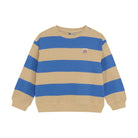 DAILY7 Oversized Sweater Big Stripe - Dusty Kobalt voorzijde
