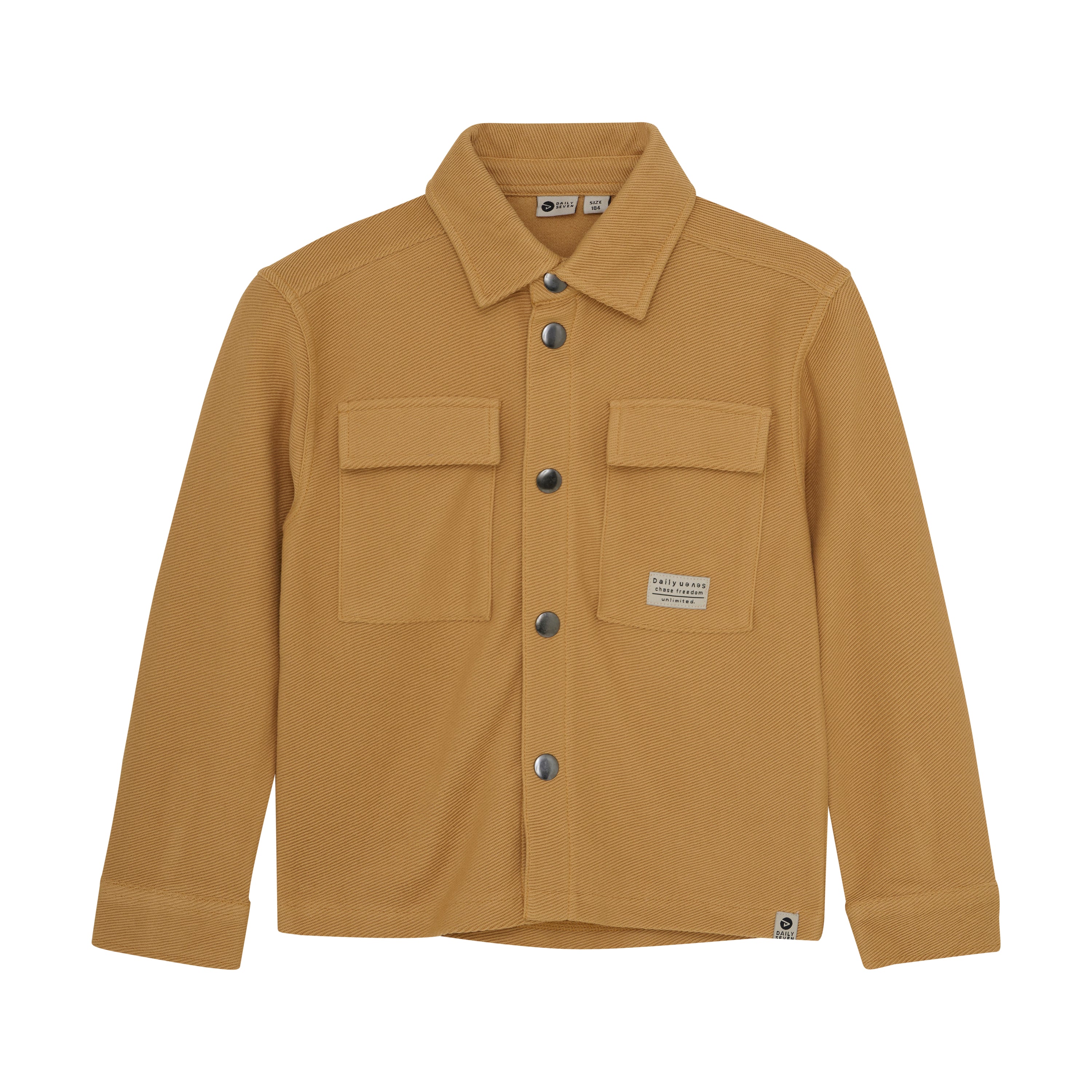 DAILY7 Shirtjacket Structure - Chestnut  voorzijde