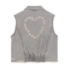 Daily7 Denim Sleeveless Jacket - Light Grey Denim achterzijde