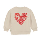 DAILY7 Sweater Brushed Backprint - Sandshell achterzijde