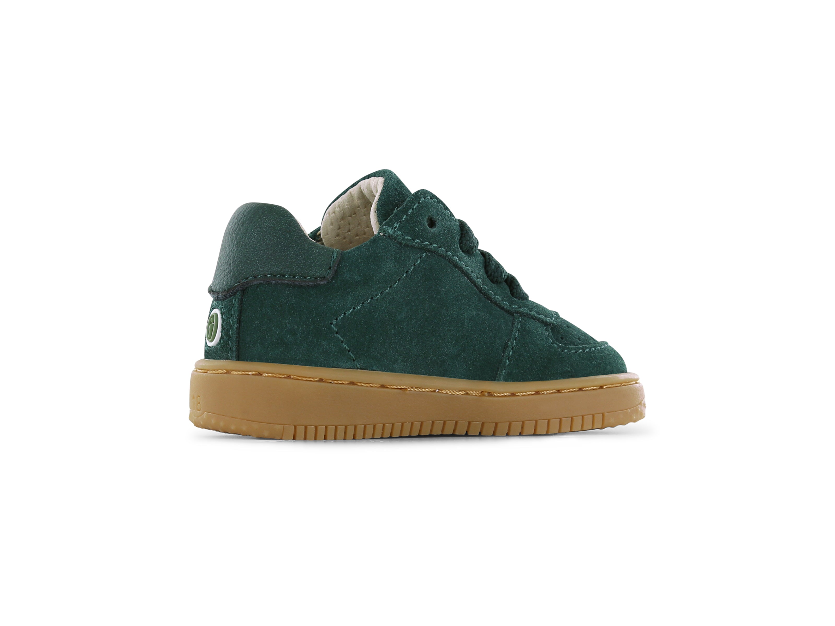 Shoesme Donkergroen Suède Sneakertje zijkant rechts
