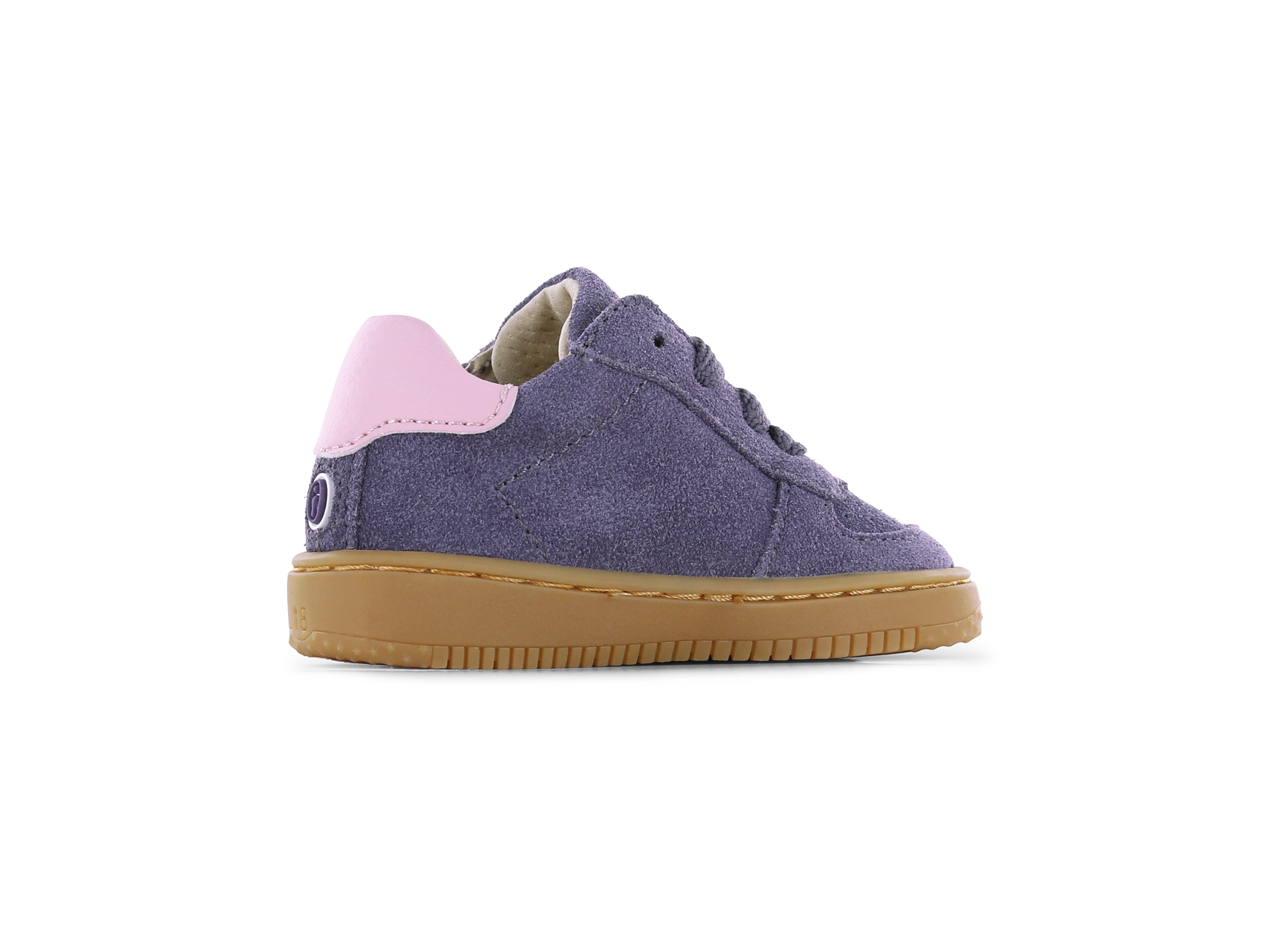Shoesme Paars Roze Suède Sneakertje zijkant rechts
