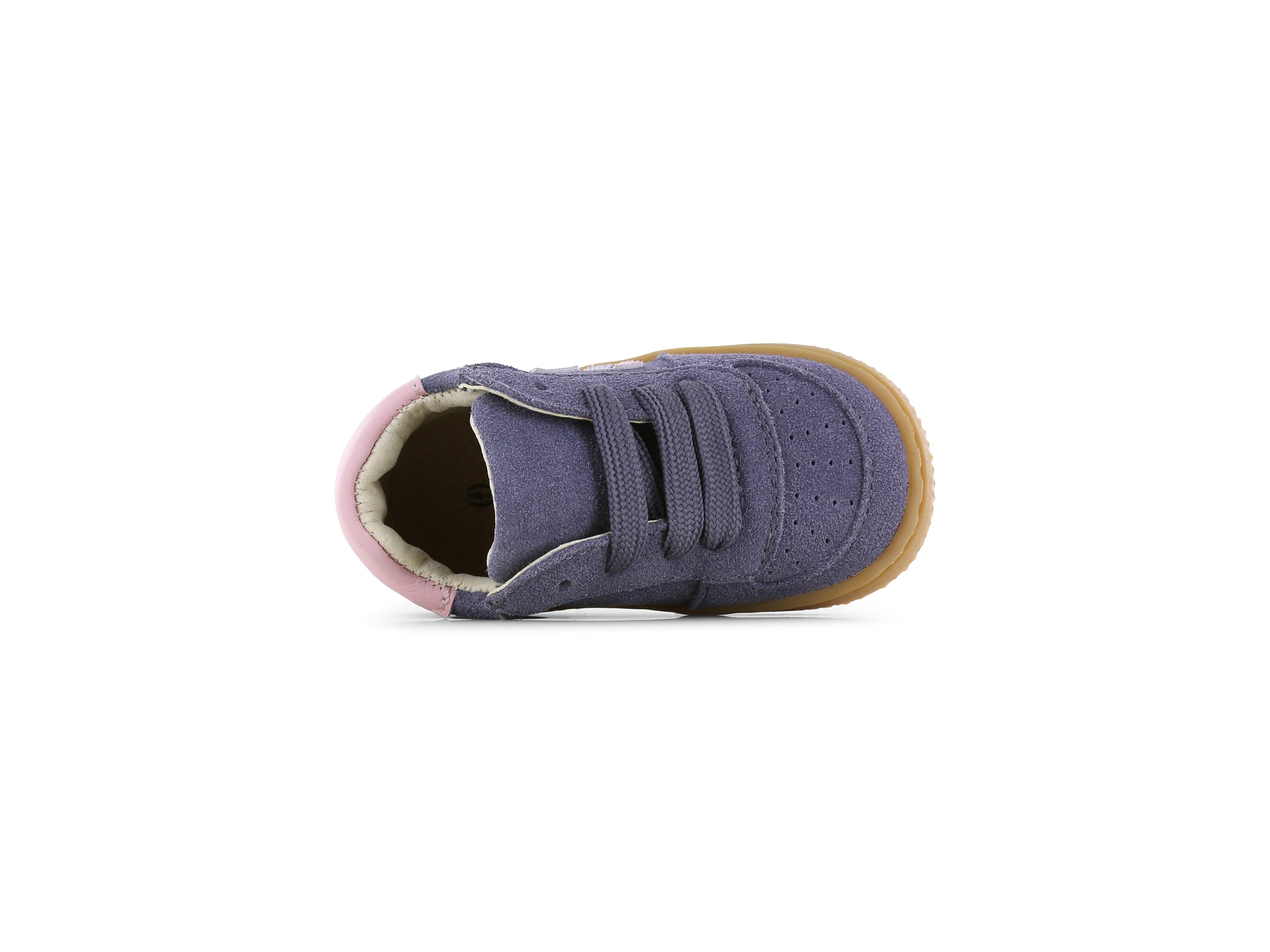 Shoesme Paars Roze Suède Sneakertje bovenzijde