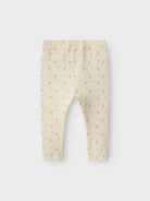 Lil' Atelier Slim Legging Noos - Turtledove Flower achterzijde