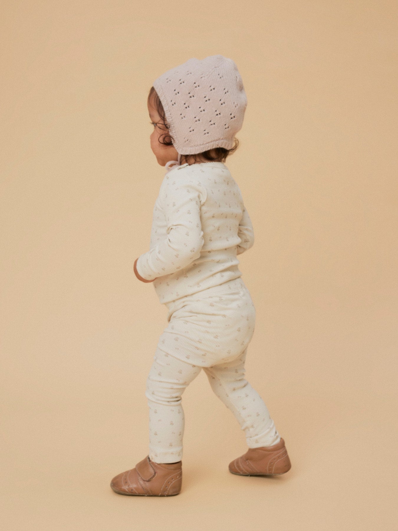 Lil' Atelier Slim Legging Noos - Turtledove Flower sfeer foto