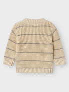 Lil' Atelier LS Knit Stripe - Turteldove achterzijde
