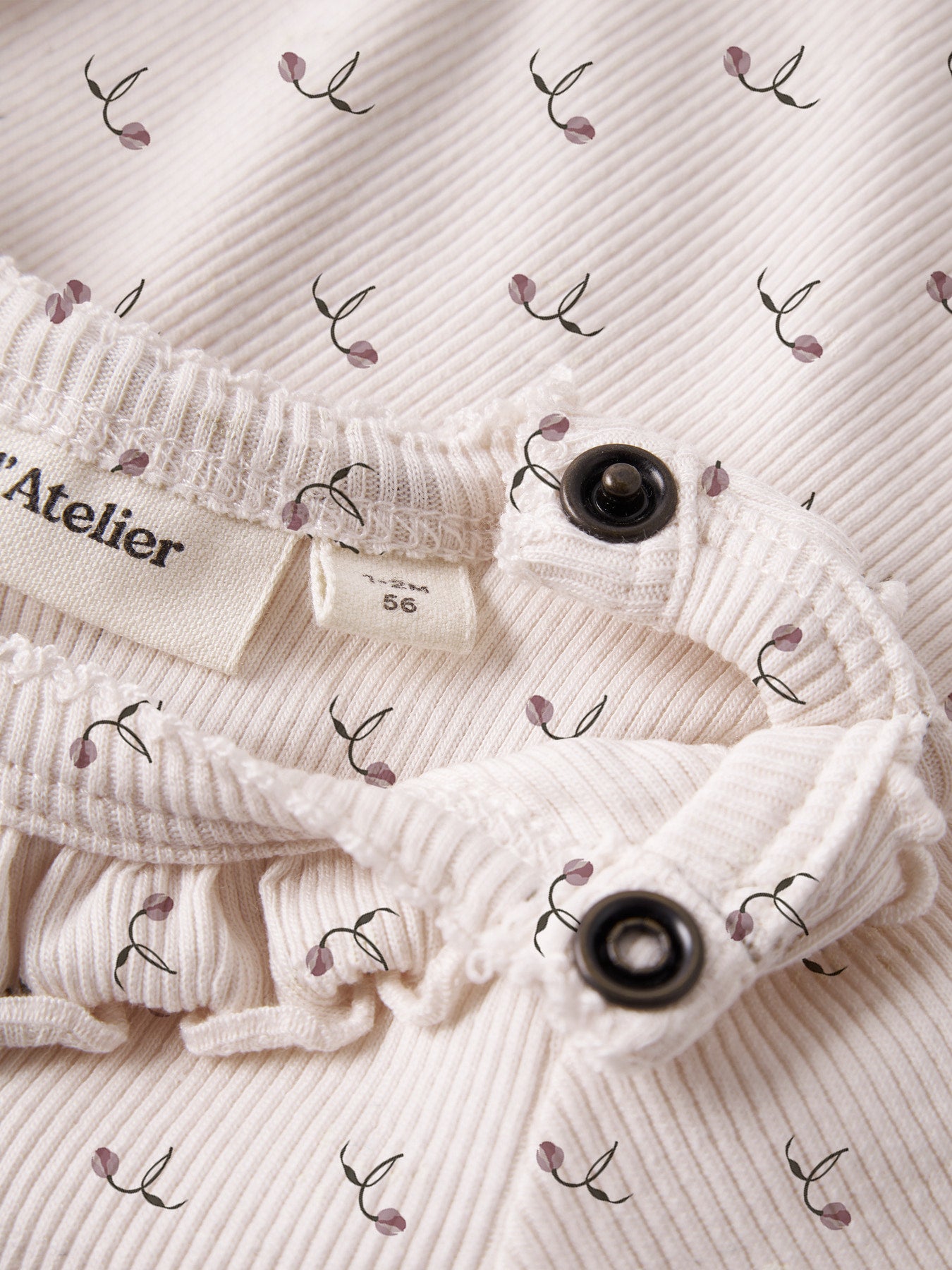 Lil' Atelier Kis LS Slim Body - Almost Mauve Tulip detail