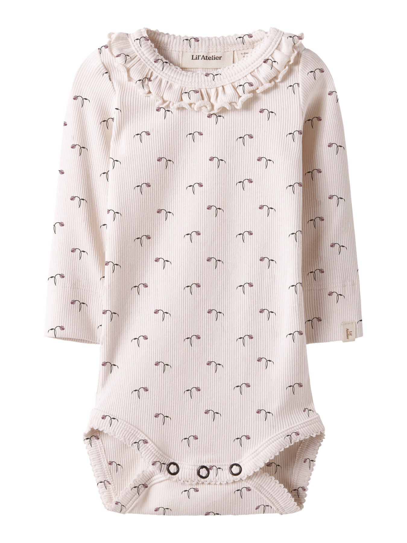 Lil' Atelier Kis LS Slim Body - Almost Mauve Tulip voorzijde