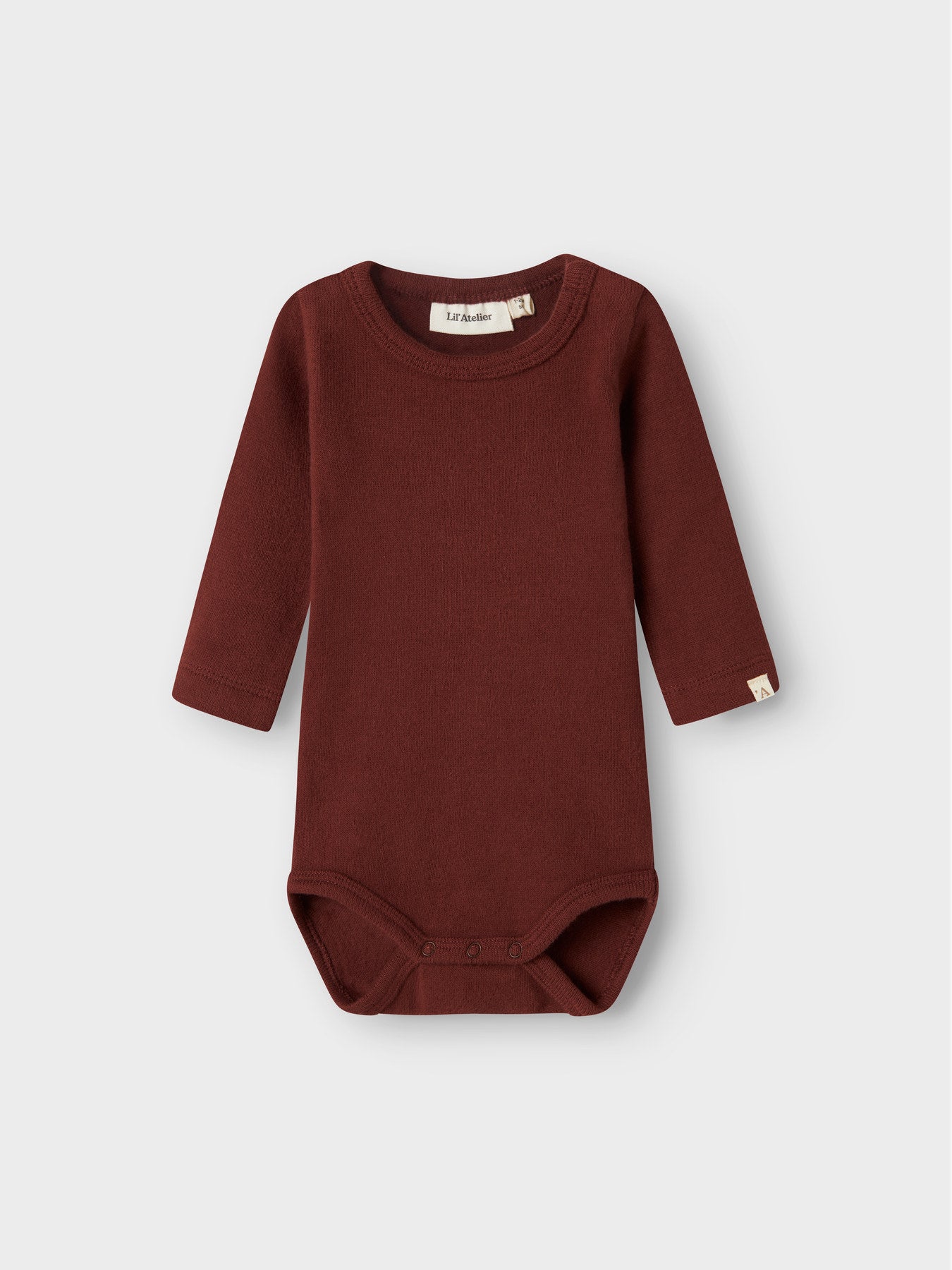 Lil' Atelier Nhir LS Slim Body - Hot Chocolade voorzijde