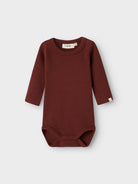 Lil' Atelier Nhir LS Slim Body - Hot Chocolade voorzijde