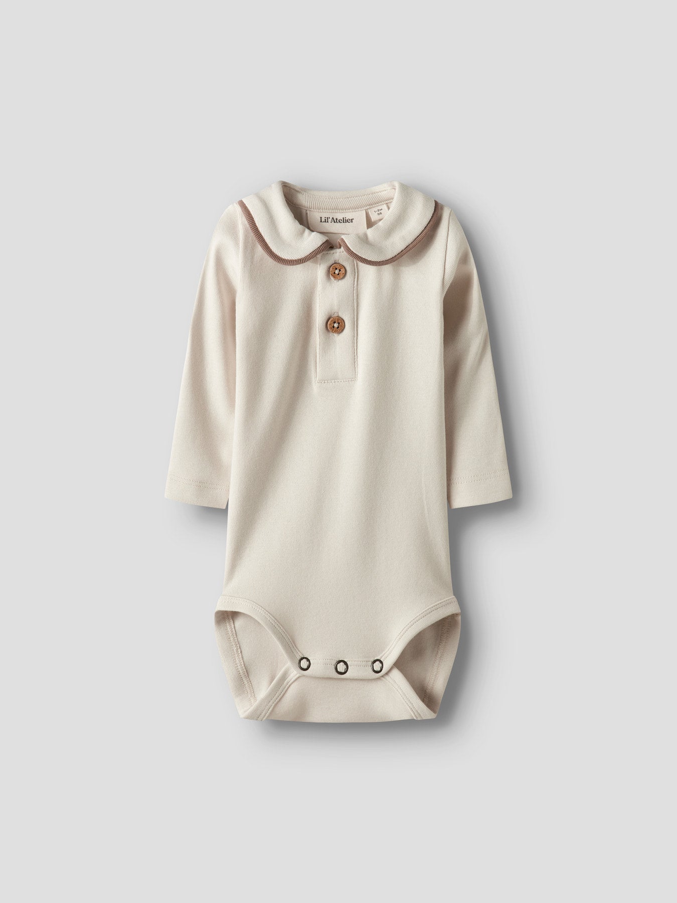 Lil' Atelier Lio LS Slim Body - Turtledove voorzijde