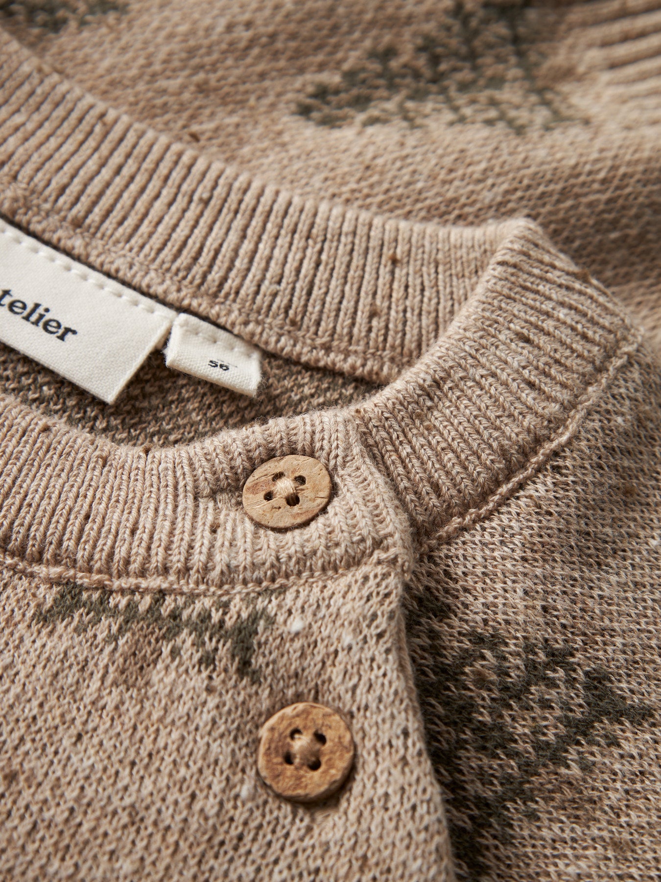 Lil' Atelier Bob LS Knit - Oxford Tan detail