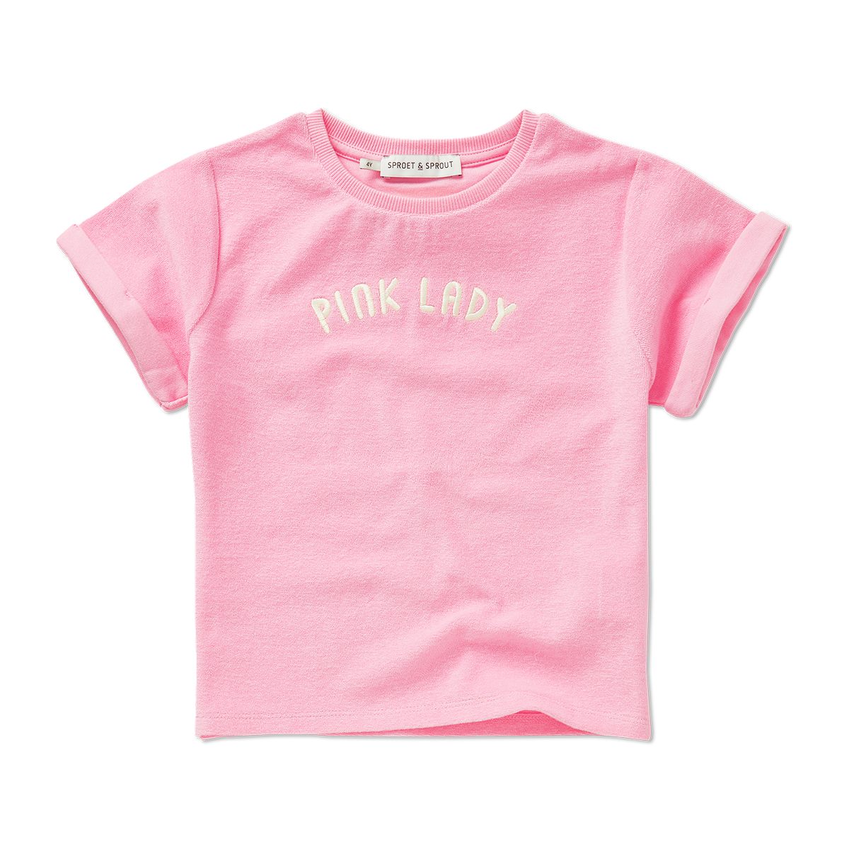 Sproet & Sprout Terry T-Shirt Pink Lady voorzijde