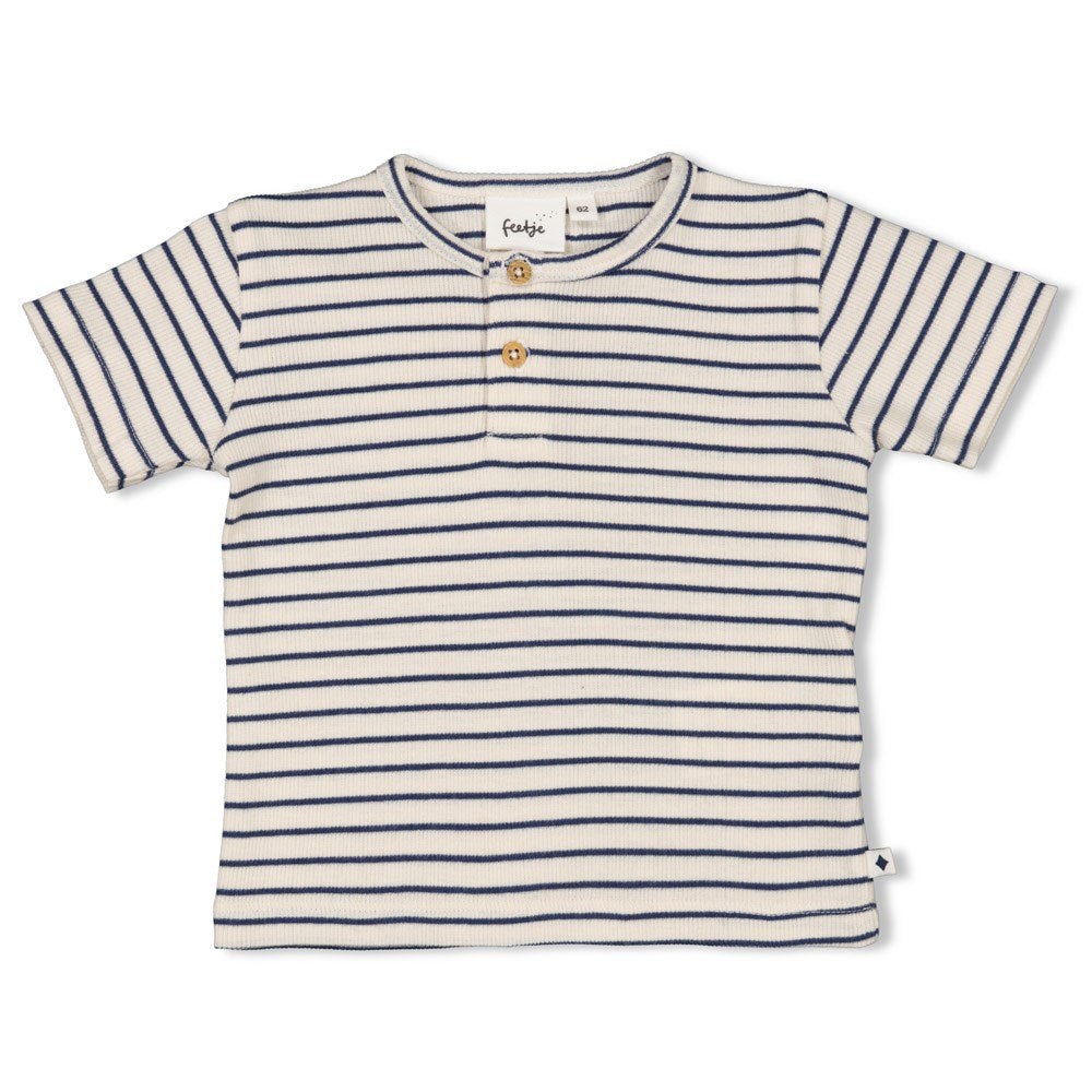 Gestreept Feetje T-Shirt - Summer Denims voorzijde