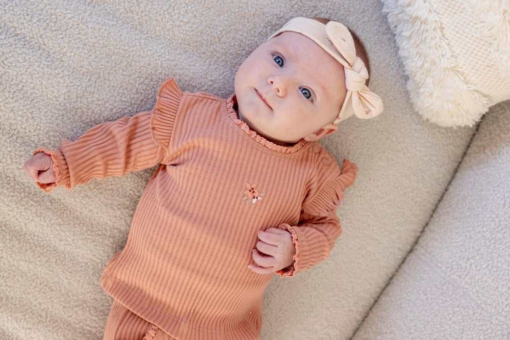 Feetje Longsleeve Ajour Rib - Morning Sun Foto Longsleeve Aan