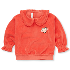 Sproet & Sprout Sweatshirt Velvet Ruffle Collar Voorzijde