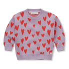 Sproet & Sprout Sweater Intarsia Hearts Voorzijde