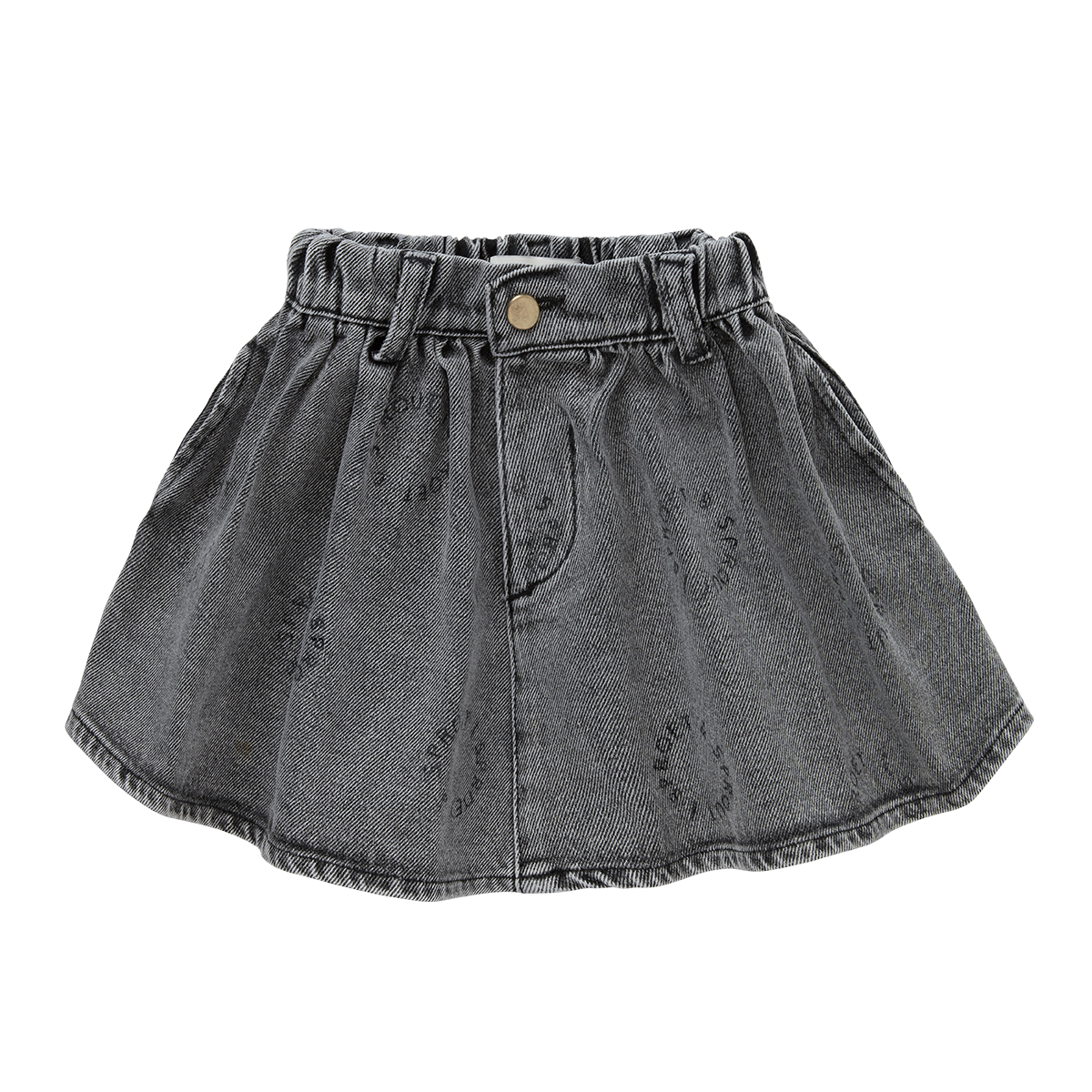 Sproet & Sprout Denim Skirt Sproet Print Voorzijde