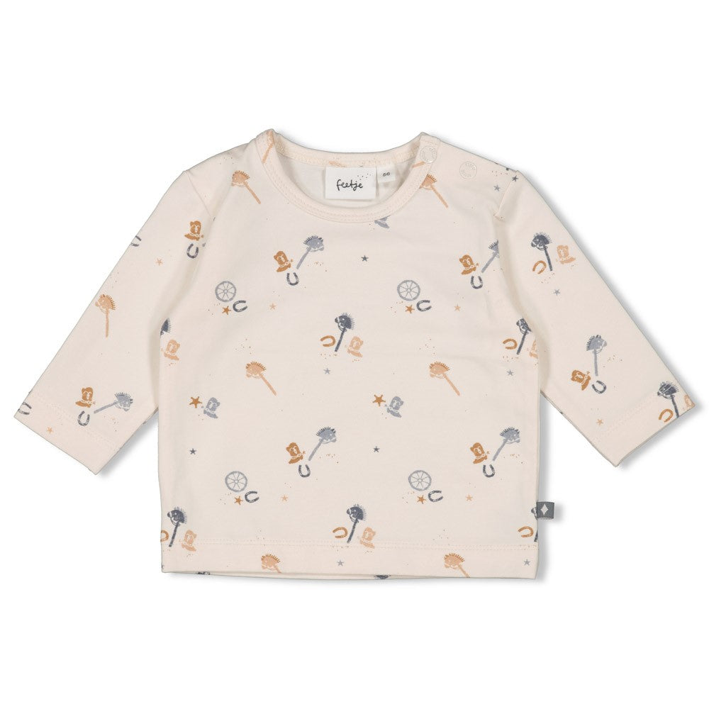 Feetje Longsleeve AOP - Howdy Voorzijde