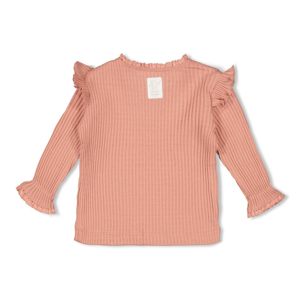 Feetje Longsleeve Ajour Rib - Morning Sun Achterzijde