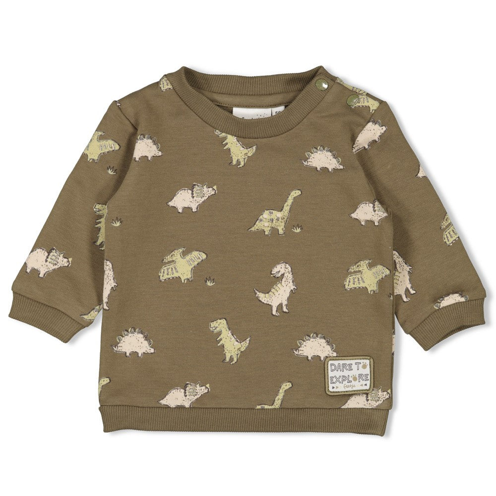 Feetje Sweater AOP - Rawrsome Voorzijde