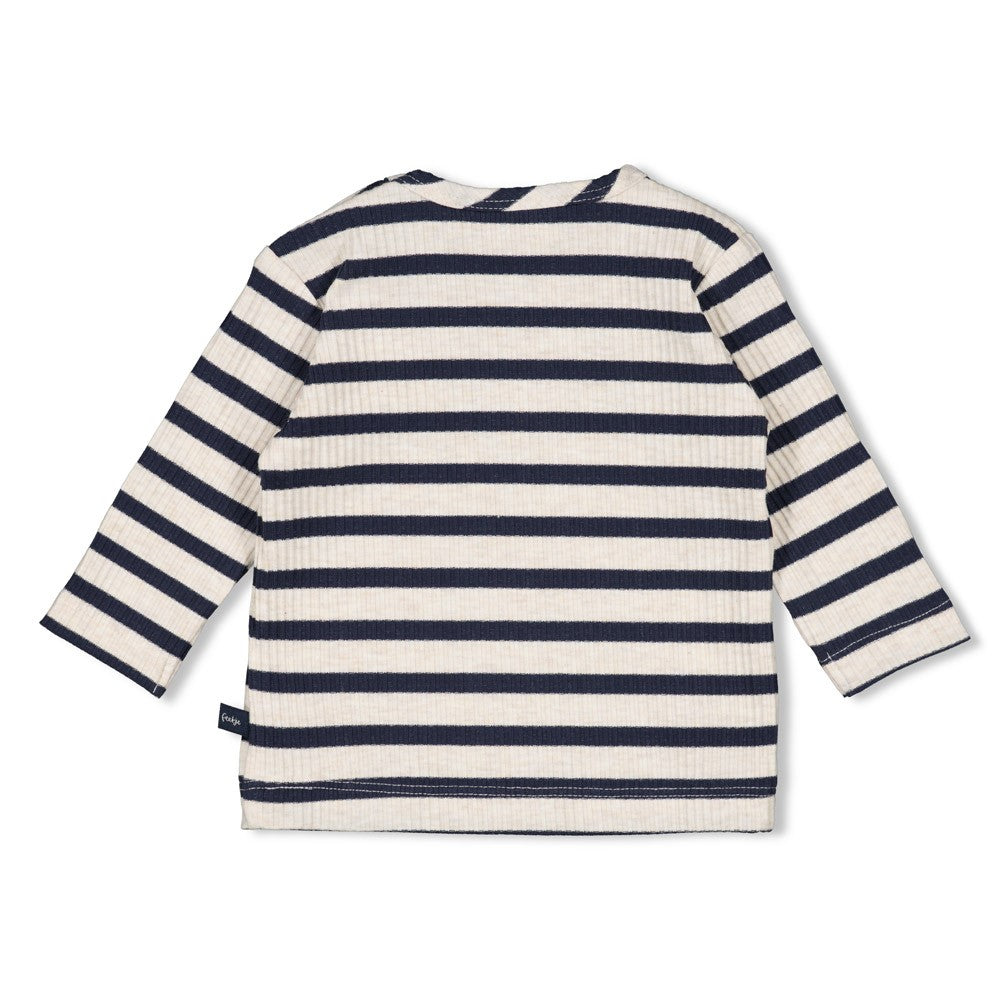 Feetje Longsleeve Rib Met Streep - Let's Go Achterzijde