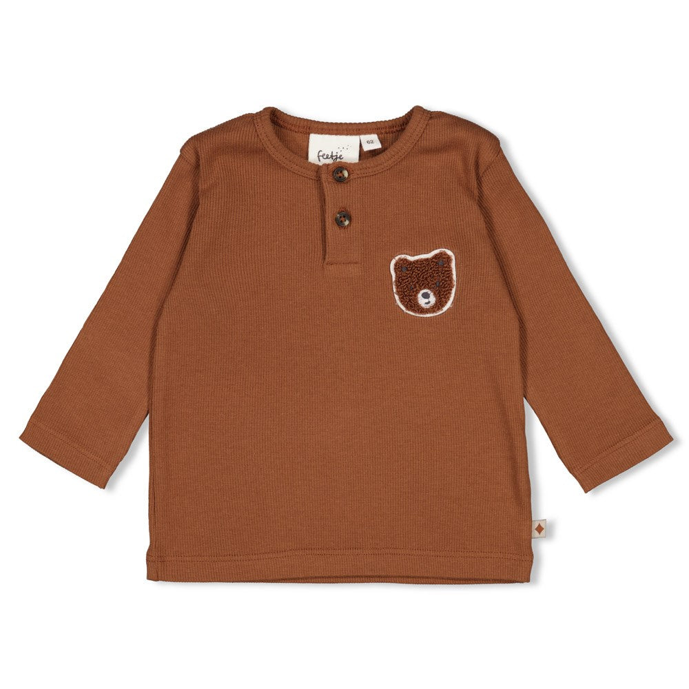 Feetje Longsleeve Rib - Wild World Voorzijde