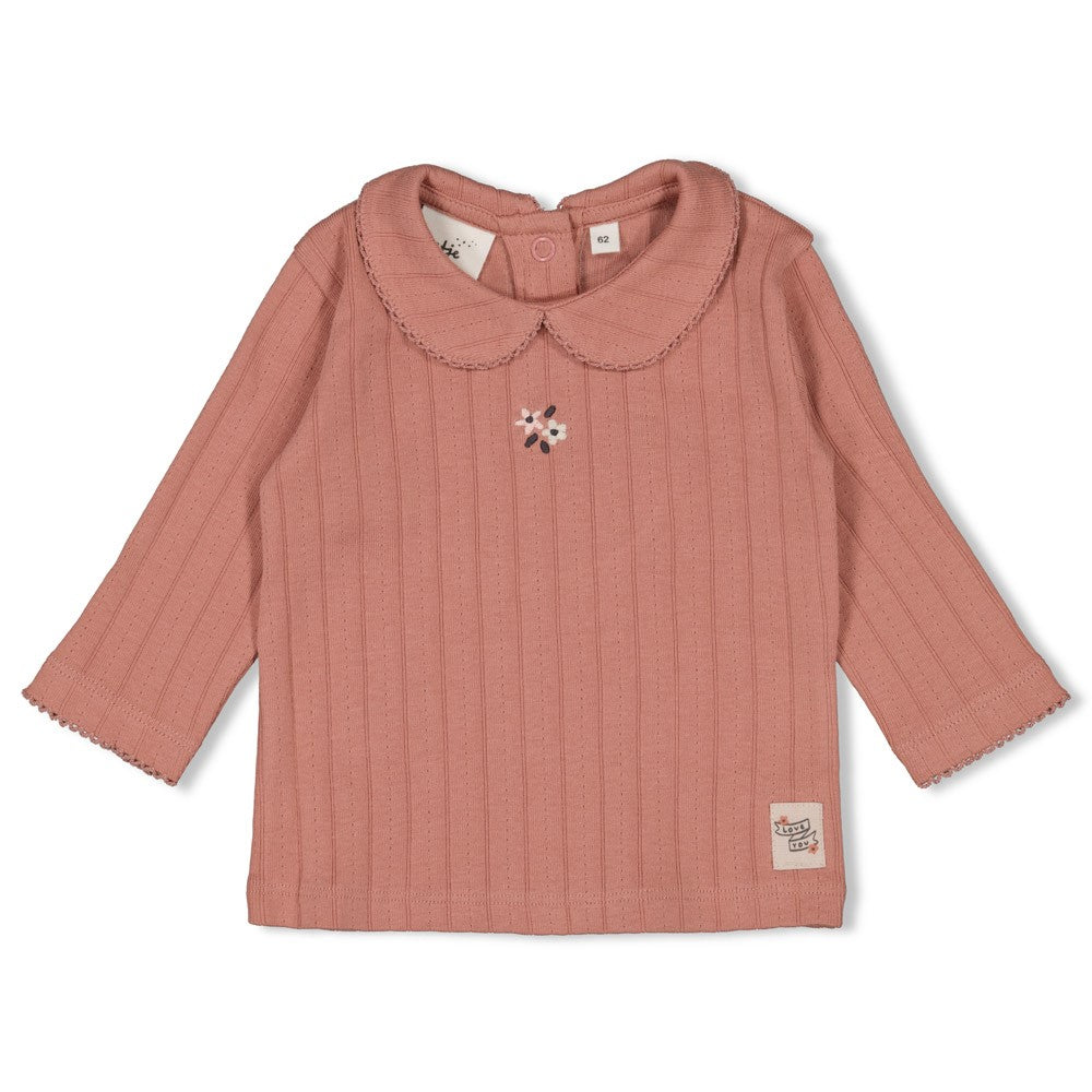 Feetje Longsleeve Pointelle Rib -Woodland Bloom Voorzijde