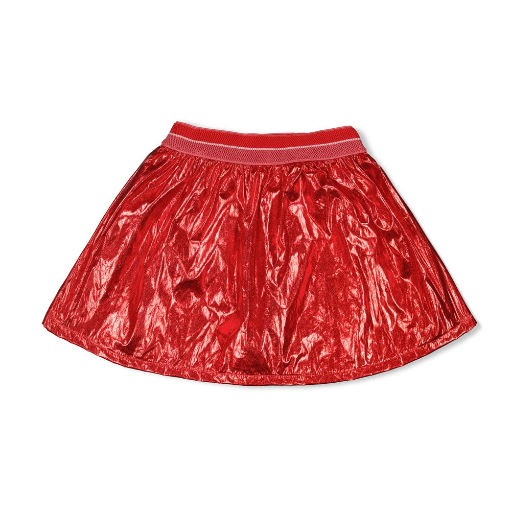 Jubel Rok - Queen Of Hearts Detail: "Detail van de Jubel Rok - Queen Of Hearts in Rood, met een comfortabele katoenen voering en speels hartontwerp."  Achterzijde