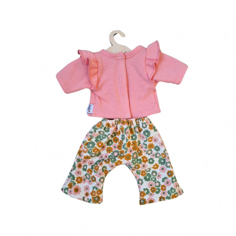 Kledingset Pansy flowerpower Achterzijde