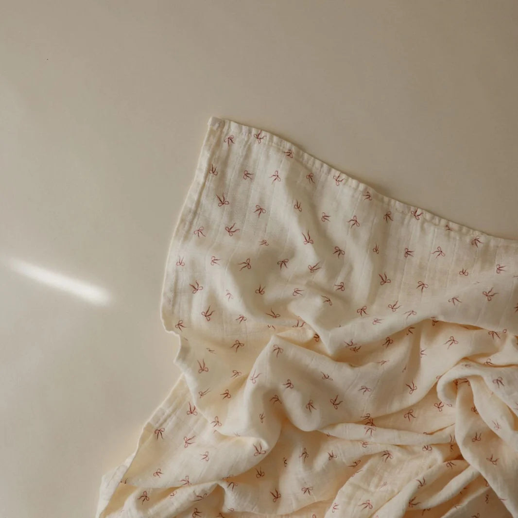 Mousseline Swaddle Bows Sfeerfoto