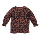 Z8 Perla Tricot Rib Longsleeve - Amber Brown/AOP Voorzijde