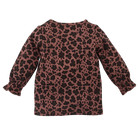 Z8 Perla Tricot Rib Longsleeve - Amber Brown/AOP Achterzijde