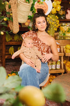 Moeder en kind met Z8 Jumpsuit Niccolo - Nougat aan