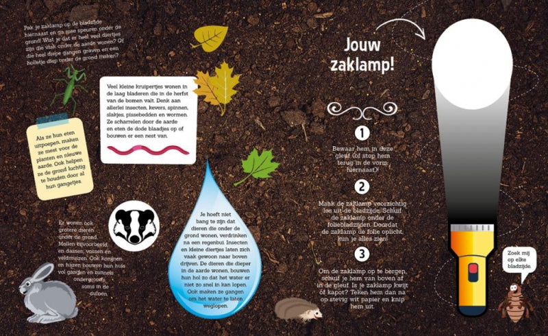 Zaklampboek-Speuren Onder De Grond Voorbeeld Pagina In Het Boek